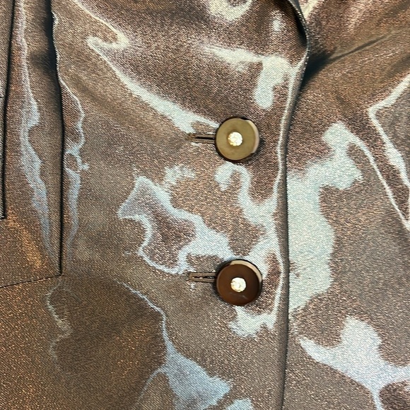 Escada Liquid Bronze Brown Structured Blazer Jacket Size 34  / 4 - Picture 7 of 17